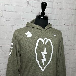 Mens M Nike NCAA Army Knights Rivalry Wolfhounds Pullover L/S Stretch Tee Hoodie